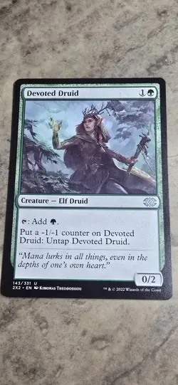 Devoted Druid Double Masters 2022 Regular Creature Uncommon MTG NM - Image 1