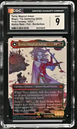 TERRA, MAGICAL ADEPT Final Fantasy Borderless Foil Mythic CGC 9 MTG - Image 1