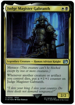 Judge Magister Gabranth (Foil) - 0230 - Final Fantasy - MTG - NM/M - Image 1