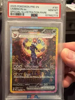 2025 Pokemon PRE EN Special Illustration Rare #161 Umbreon Ex PSA 10 GEM MINT🔥 - Image 1
