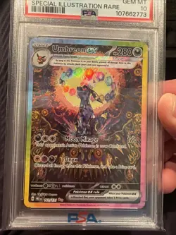 2025 Pokemon PRE EN Special Illustration Rare #161 Umbreon Ex PSA 10 GEM MINT🔥 - Image 3
