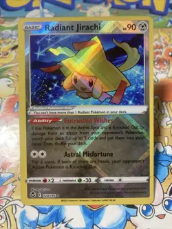 Radiant Jirachi Pokemon TCG Silver Tempest 120/195 Rare Holo O/C Error - Image 1
