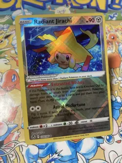 Radiant Jirachi Pokemon TCG Silver Tempest 120/195 Rare Holo O/C Error - Image 2