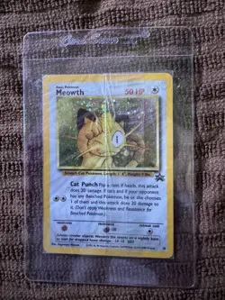 Pokemon Card Meowth Promo 10/2000 Holo 50 HP Wizards English 2000 - Image 1