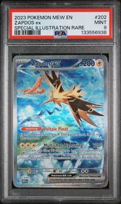 2023 Pokemon 151 Zapdos ex #202 Special Illustration Rare SIR PSA 9 MINT - Image 2