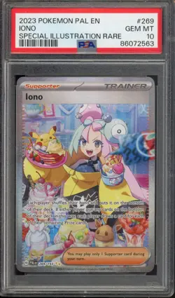 2023 Pokemon PAL EN Paldea Evolved IONO #269 Special Illustration Rare PSA 10 - Image 1