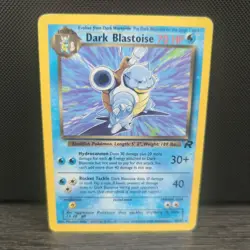 Pokemon TCG Dark Blastoise 20/82 Rare Non-Holo Team Rocket WOTC Base Set - Image 1