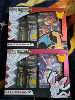 Pokemon Celebrations Dark Sylveon V & Lance's Charizard V Box lot of 2 - Image 1