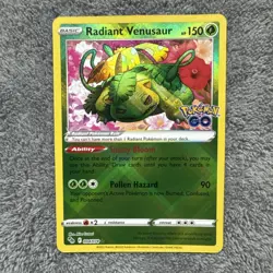 Pokemon TCG Radiant Venusaur Holo Card Pokemon Go 004/078 Near Mint Condition - Image 1