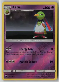 Xatu 88/214 Pokemon Lost Thunder Reverse Holo Near Mint 1 - Image 1