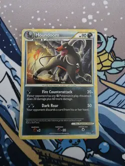 Pokemon TCG Houndoom 5/90 Undaunted Reverse Holo Rare HGSS 2010 - Image 1