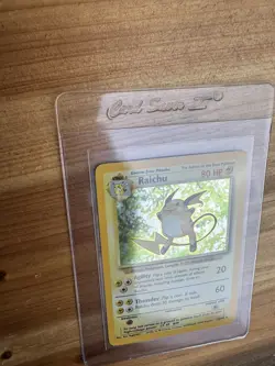 Pokemon TCG Base Set Raichu Holo Rare Card 14/102 Vintage LP Condition - Image 3
