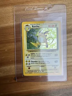 Pokemon TCG Base Set Raichu Holo Rare Card 14/102 Vintage LP Condition - Image 4