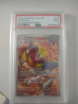 2024 Pokemon SV Twilight Masquerade TWM EN Infernape #173/167 PSA 9 - Image 1
