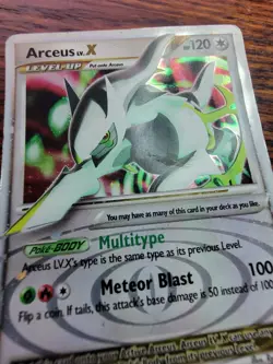 PL! - Arceus X DP56 Promo Pokemon Card MP Diamond and Pearl Vintage Nintendo Era - Image 2