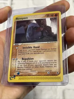 Pokemon TCG Nosepass EX Ruby and Sapphire 18/109 Regular Rare LP Vintage Card - Image 2