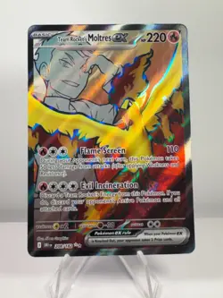 Pokemon TCG Team Rocket's Moltres ex 208/182 Sv10: Destined Rivals Holo NM - Image 1