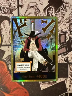 DON!! Card Gold Mihawk Alt OP14 - ONE PIECE - NM - IN HAND - English - Image 1