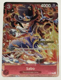 Sabo Championship (3x) 2024 Event Card 044 One Piece Promo Gold Stamped English. - Image 3