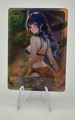 Carte Raiden Shogun Genshin Impact Sexy ACG Goddess Story Card Girl Holo Foil - Image 1