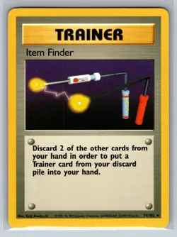 Pokemon TCG Base Set Trainer Item Finder Rare Card 74/102 - Image 1