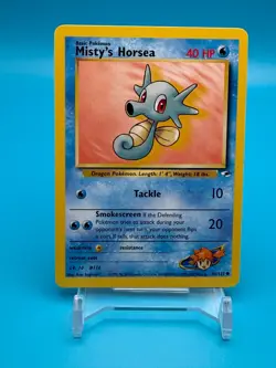 Misty's Horsea Pokemon Card - Gym Heroes Set 86/132 - Near Mint Vintage 2000 TCG - Image 1