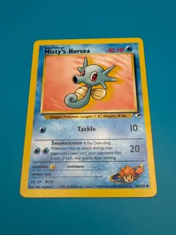 Misty's Horsea Pokemon Card - Gym Heroes Set 86/132 - Near Mint Vintage 2000 TCG - Image 3