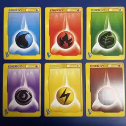 NM/MINT 2001 Japanese COMPLETE Pokemon BASIC ENERGY 6-Card VS Series Set - Image 1