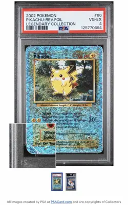 PSA 4 Pikachu Legendary Collection Reverse Holo Pokemon Card 86/110 - Image 4