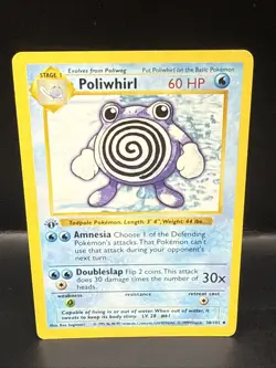 Pokemon Card TCG Poliwhirl 38/102 1st Edition Shadowless Base Set - Image 3