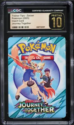 CGC Pristine 10 Journey Together Insert Card Zacian Trainer Tips Pokemon - Image 1