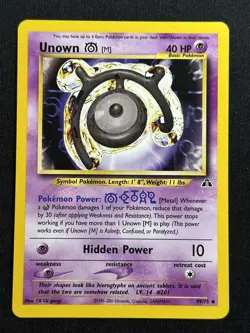 Unown [M] Neo Discovery 49/75 Pokemon card NM - Image 1
