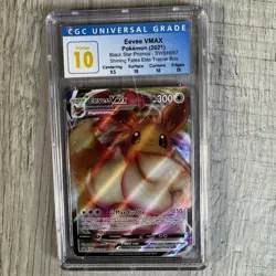 Eevee VMAX Pokemon Card - CGC Pristine 10 - SWSH087 - Image 1