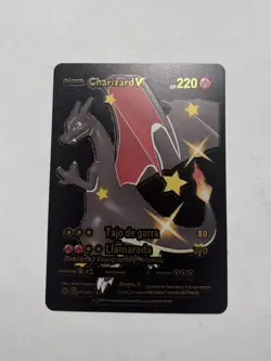 SHINY CHARIZARD V Black Foil Fan Art Display Card, HP 220 M/NM - Image 1
