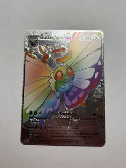 Butterfree VMAX Rainbow HP300 Silver Foil Fan Art Display Card NM - Image 1