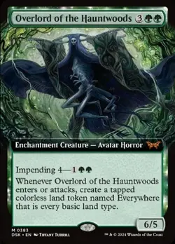 [1x] Overlord of the Hauntwoods - Foil - Extended Art Near Mint, English Duskmou - Image 1