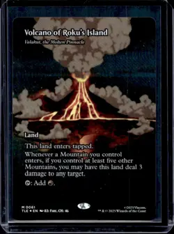 2025 Magic The Gathering Volcano of Roku's Island Borderless #0061 - Image 1