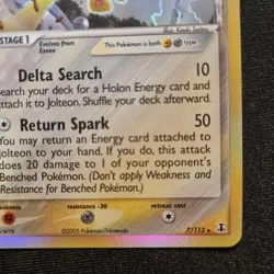 Jolteon EX Delta Species Holo 7/113 Pokemon TCG - NM - Image 5