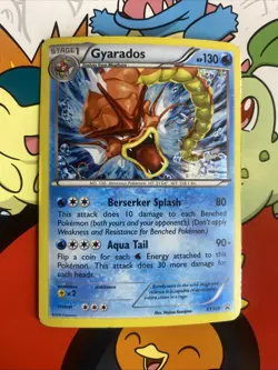 2016 Pokemon Gyarados XY109 Black Star Promo Cosmos Holo LP - Image 1