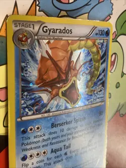2016 Pokemon Gyarados XY109 Black Star Promo Cosmos Holo LP - Image 3