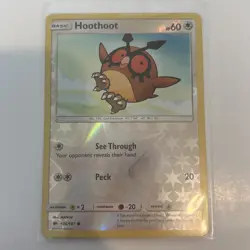 Hoothoot Rev Reverse Holo SM Burning Shadows Pokemon NM 106/147 Sun & Moon - Image 1