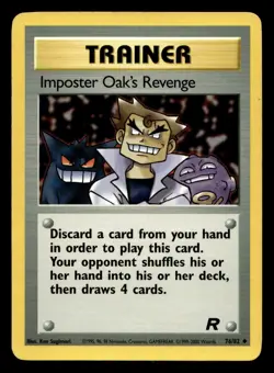 Imposter Oak's Revenge 76/82 Uncommon Team Rocket WOTC Pokemon LP - Image 1
