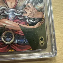 One Piece TCG Golden Playing Cards Monkey D Luffy Ace Of Spades CGC 10 MINT Gem - Image 3