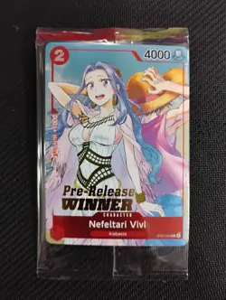 One Piece Card Game Nefeltari Vivi ST01-009 Pre-Release Winner Promo sealed mint - Image 1