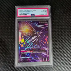 Freedom Gundam Gundam Card Game PSA Graded Holo Blocker Unit Card - Image 1