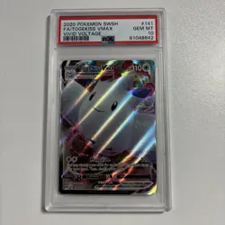 Pokemon TCG Togekiss VMAX Holo Ultra Rare Card Vivid Voltage 141/185 PSA 10 - Image 1