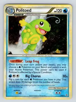 Politoed 7/95 Unleashed Holo Rare Pokemon Card - Image 1