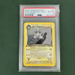 WHOLE SWIRL PSA 8 🌀💫 NM 1st Edition Dark Magneton 11/82 Holo Pokemon Card - Image 2