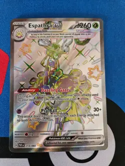 Espathra ex Shiny Ultra Rare SV: Paldean Fates 214/091 NM Pokemon Card - Image 1
