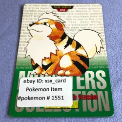 Pokemon Card - 1996 Bandai Carddass - No.058 Growlithe - Green - Mint ! - #1551 - Image 1